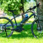 an electric bike on the grass